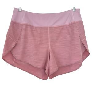 Athleta Run With It Textured 3.5" Shorts Pink 1X